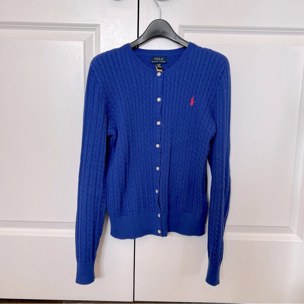 Polo Ralph Lauren Big Girl’s Mini Cable Knit Cardigan - XL